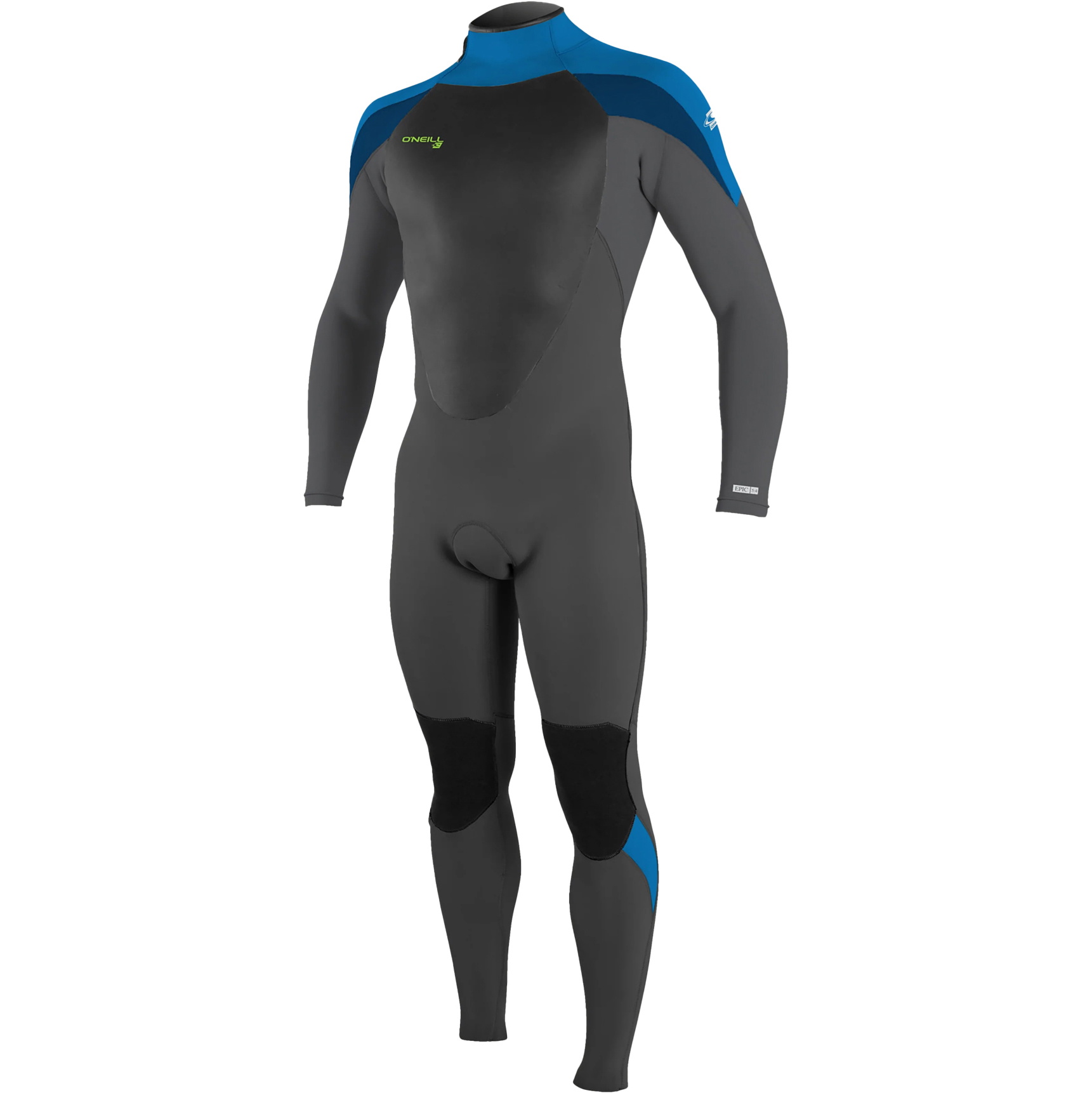 2026 O'Neill Youth Epic 5/4mm Back Zip Wetsuit 4219B - Black / Graphite / Baliblu / Deepsea
